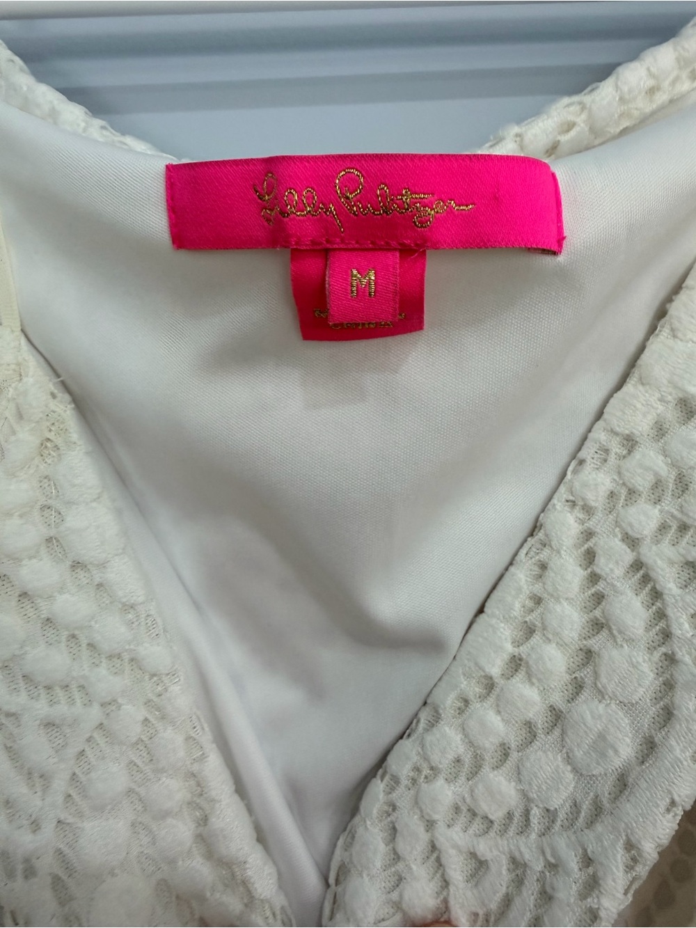 Lilly Pulitzer White One-Shoulder Lace Dress - Picture 3 of 3